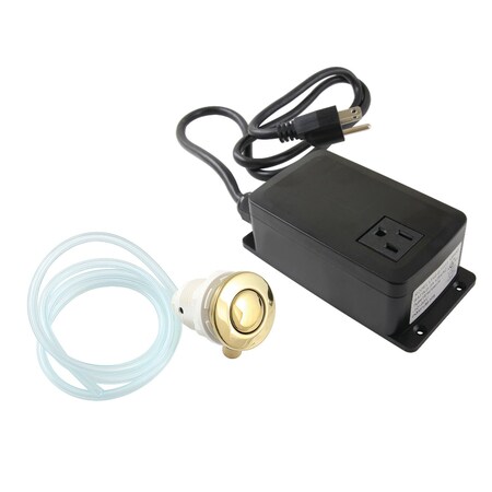 Kingston Brass Single Outlet Garbage Disposal Air Switch Kit, Polished Brass KASK312